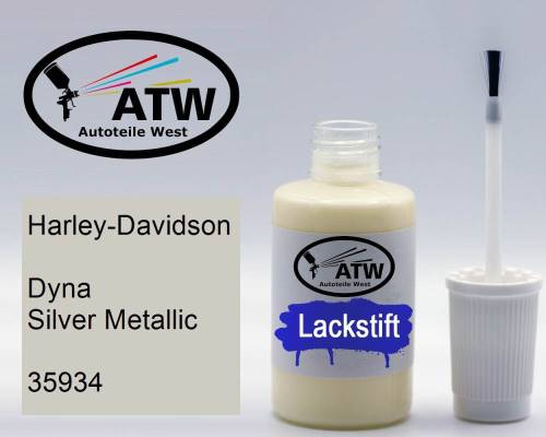 Harley-Davidson, Dyna Silver Metallic, 35934: 20ml Lackstift, von ATW Autoteile West.